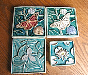 Signed Art Pottery Tiles Group